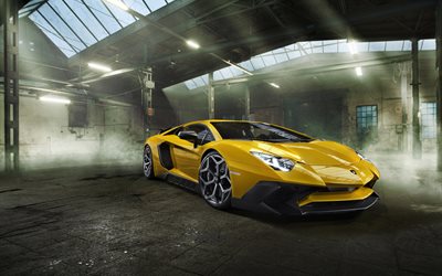 Novitec Torado, tuning, supercars, 2016, Lamborghini Aventador, LP 750-4, Superveloce, LB834, yellow Aventador
