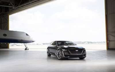 berline, auto di lusso, 2016, Cadillac Escala Concetto, hangar