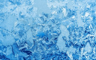 le gel, la texture, en verre, en hiver, des motifs, des flocons de neige