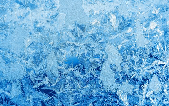 frost, textur, glas, vinter, mönster, snöflingor
