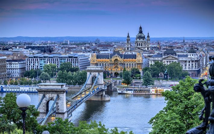 Budapeşte, Macaristan, sabah, şehir