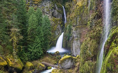 コロンビア川, 米国, wahclellaの滝, オレゴン州, 滝