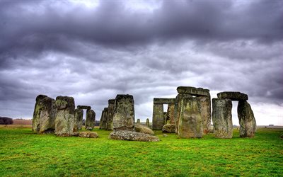 stonehenge, çimen, taşlar, wiltshire, İngiltere