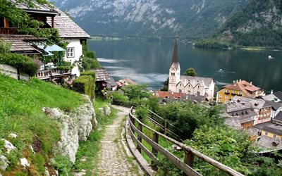 घर, ऑस्ट्रिया, झील hallstatt, hallstatt