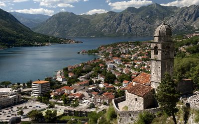 the boka-kotor, the fjord, kotor, sea, adriatic, montenegro