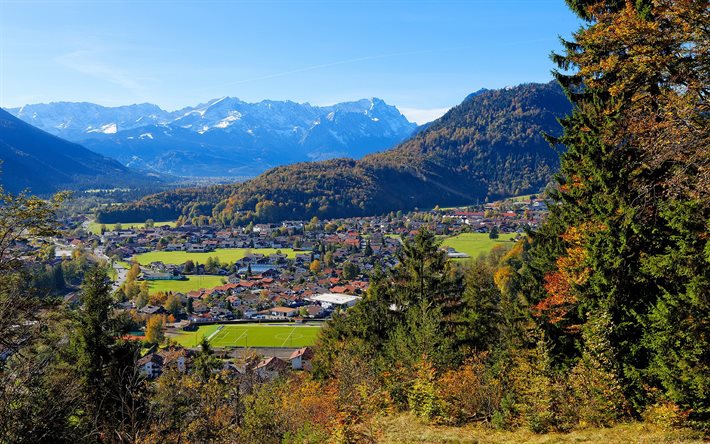 germany, mountains, home, oberau
