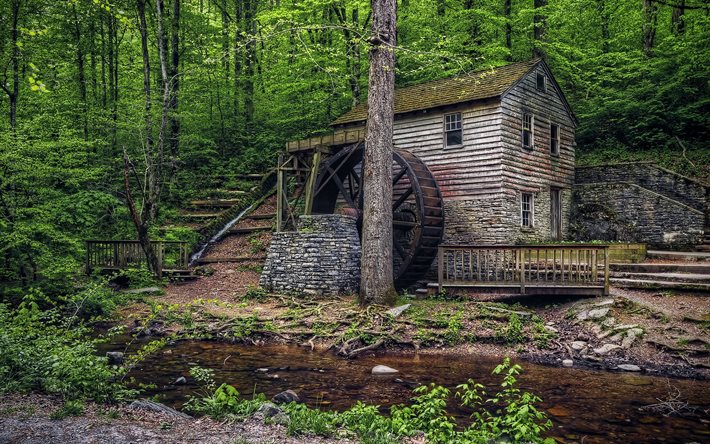 mill, usa, tennessee, old mill