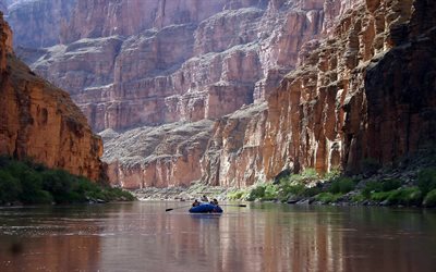 the grand canyon, national park, usa, rock, arizona, river