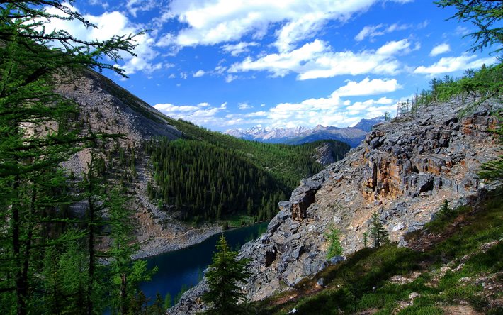 dağlar, Kanada, lake louise, lake