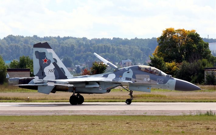 multi-purpose fighter, mku, der russischen air force su-30, die den aufstieg