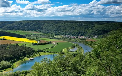 field, de rivière, de bavière, de riedenburg, germany, riedenburg