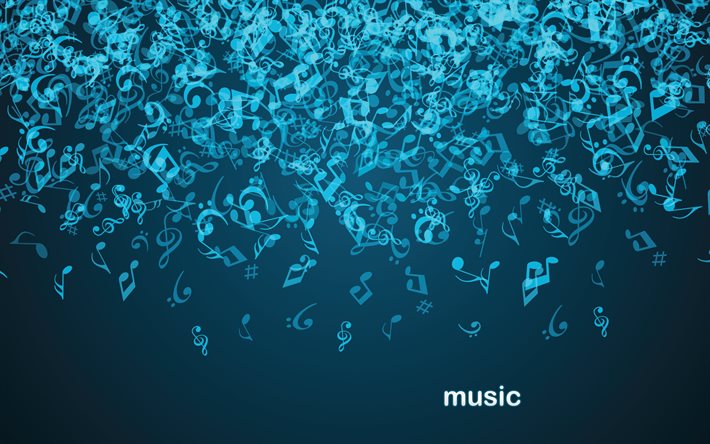 notes, gravity, music, the fall, dark blue background, fall