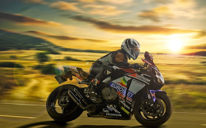 Honda CBR1000RR Fireblade, 2016 bisiklet, rider, superbikes, Honda