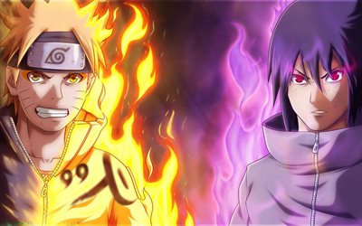 Naruto Shippuden, Sasuke Uchiha, characters, Naruto