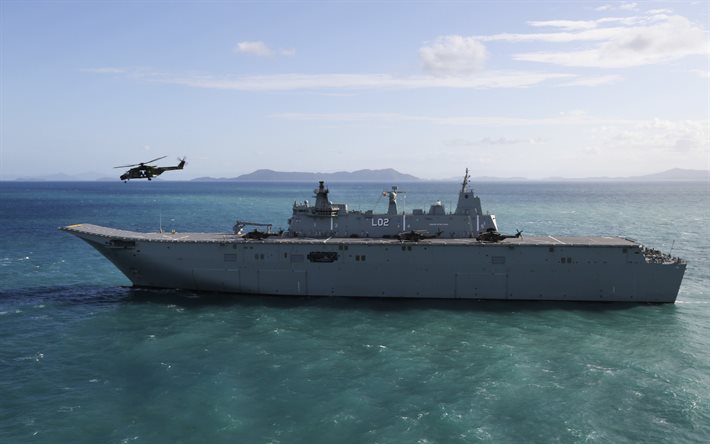 navio militarhmas canberranavio de assalto anfíbiohelicóptero