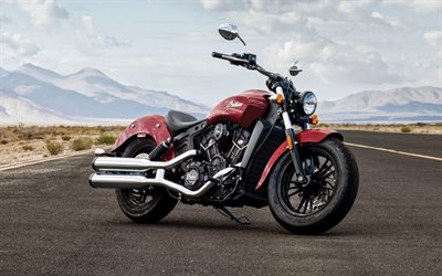 road, desert, 2016, Indian Scout Sixty, classic bikes, mountains