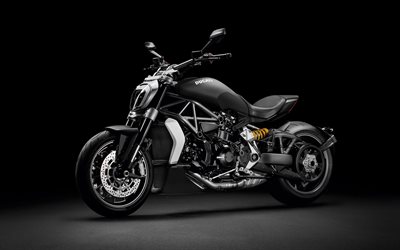 superbikes, 2016, Ducati XDiavel S, studio, black ducati