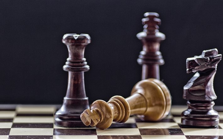 schack, schackpjäser, träschack, intellektuella spel