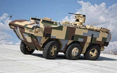 4k, otokar arma, 6x6, vehículo de combate blindado con ruedas anfibios, vehículos blindados modernos, arma, pavo