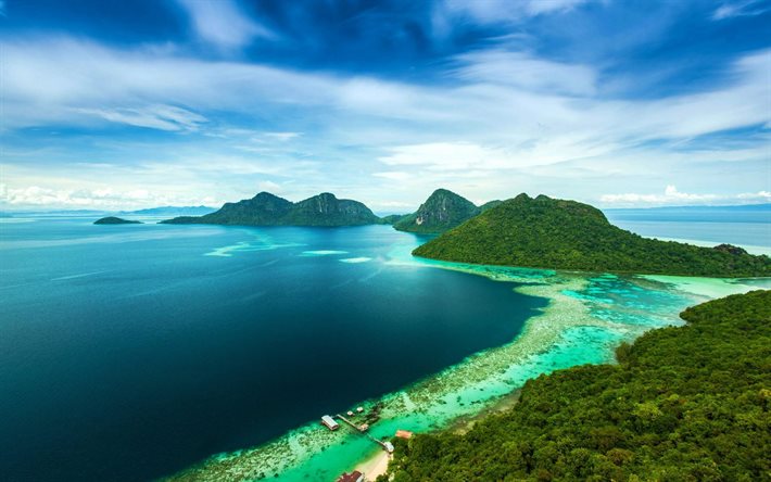 Mabul Island, la mer, la plage, les tropiques, l'été