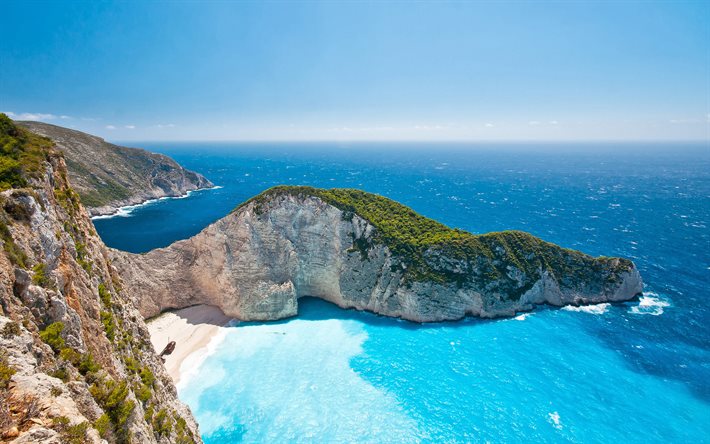 zakynthos, puerto, mar, verano, grecia, islas jónicas, europa, conceptos de viaje, hitos griegos