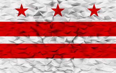 वाशिंगटन का झंडा, 4k, अमेरिकी शहर, 3 डी बहुभुज पृष्ठभूमि, वाशिंगटन फ्लैग, 3 डी बहुभुज बनावट, वाशिंगटन का दिन, 3 डी वाशिंगटन ध्वज, अमेरिकन नेशनल सिंबल, 3 डी कला, वाशिंगटन, अमेरीका