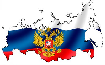 drapeau-carte de la russie, de la russie, drapeau, carte de la russie