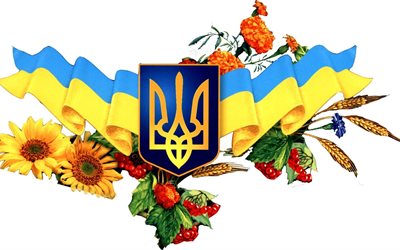 patriotic wallpaper, coat of arms of ukraine, ukraine, the flag of ukraine