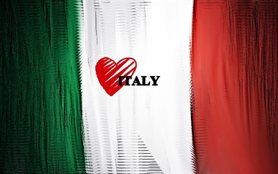 en italie, le drapeau, l'italie, prapor, italie