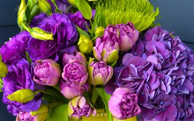 the poland roses, purple bouquet, purple flowers, rose