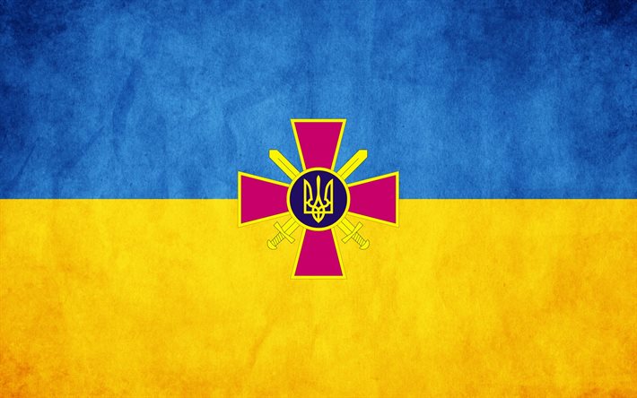 la bandera de ucrania, ucrania, escudo de armas