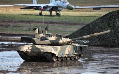 러시아, 전시회, t-90ms 의, 탱크 러시아, 탱크