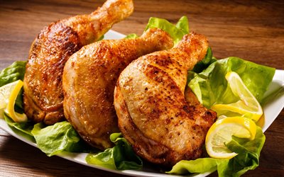 snabbmat, grillad kyckling, foto, stekt kyckling, smakina avtryckaren