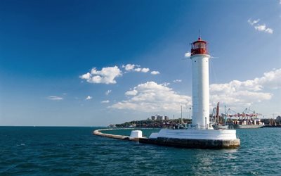 vorontsov lighthouse, of america, ukraine, black sea, odessa