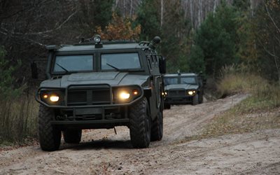 tiger, leicht gepanzerten fahrzeugen, die russischen panzerwagen gaz-2330 tiger