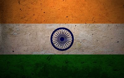 indien, indiens flagga