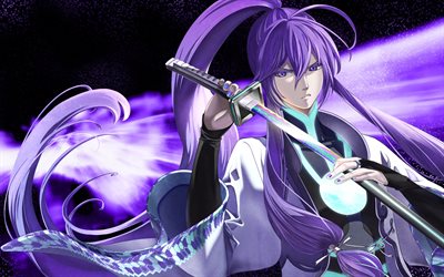 Kamui Gakupo, darkness, Vocaloid, sword, protagonist, manga, moon, Vocaloid characters, Kamui Gakupo Vocaloid