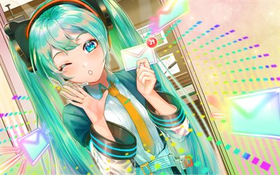 Hatsune Miku, 3D art, Vocaloid, protagonist, manga, digital art, Vocaloid characters, japanese virtual singers, Hatsune Miku Vocaloid