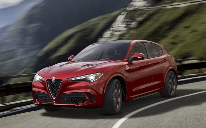 Alfa Romeo Stelvio Ücretler, 2018, hız, yol, hareket, kırmızı Alfa Romeo