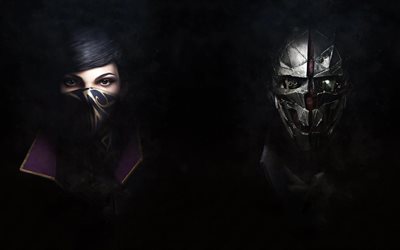 Emily, Corvo, 4k, les personnages, Dishonored 2