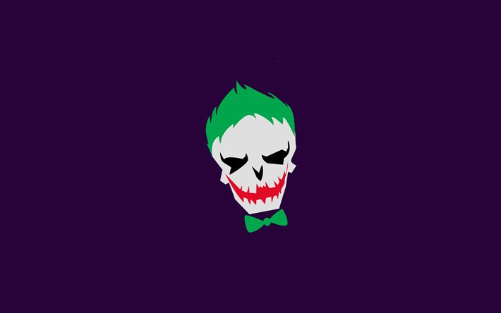 Joker, 4k, sfondo viola