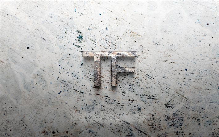 شعار حجر توم فورد, 4k, الحجر الخلفية, شعار توم فورد ثلاثي الأبعاد, العلامات التجارية, خلاق, شعار توم فورد, فن الجرونج, توم فورد
