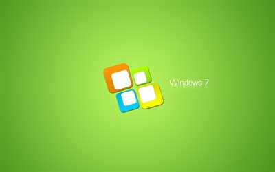 windows7, グリーン, windows七, se7en