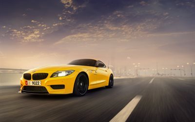 BMW Z4 E89, Abu Dhabi, roadster, la optimización, el bmw amarillo