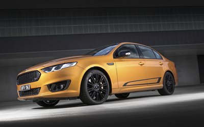 sedans, tuning, 2016, Ford Falcon, XR8 Sprint, golden ford