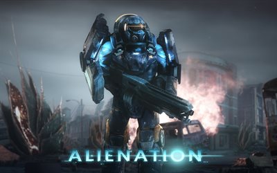 Alienation, poster, PS4, robots, cyborg