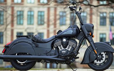 motos clássicas, 2016, indian chief dark horse, fosco bike