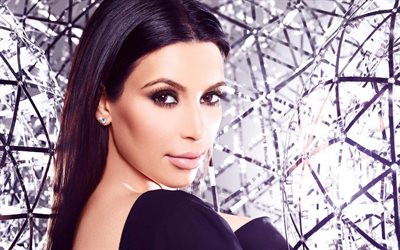 Kim Kardashian, morena, maquillaje, mujer bella, retrato, cantante