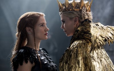 Ravenna, la Reina de Freya, 2016, El Cazador Inviernos de la Guerra, de la fantasía, Jessica Chastain, Charlize Theron