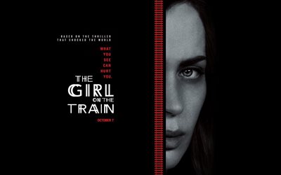 The Girl on the Train, poster, Rebecca Ferguson, 2016, thriller, detective, Emily Blunt